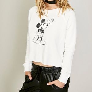 David Lerner NY Vintage Mickey Raw Edge Pullover